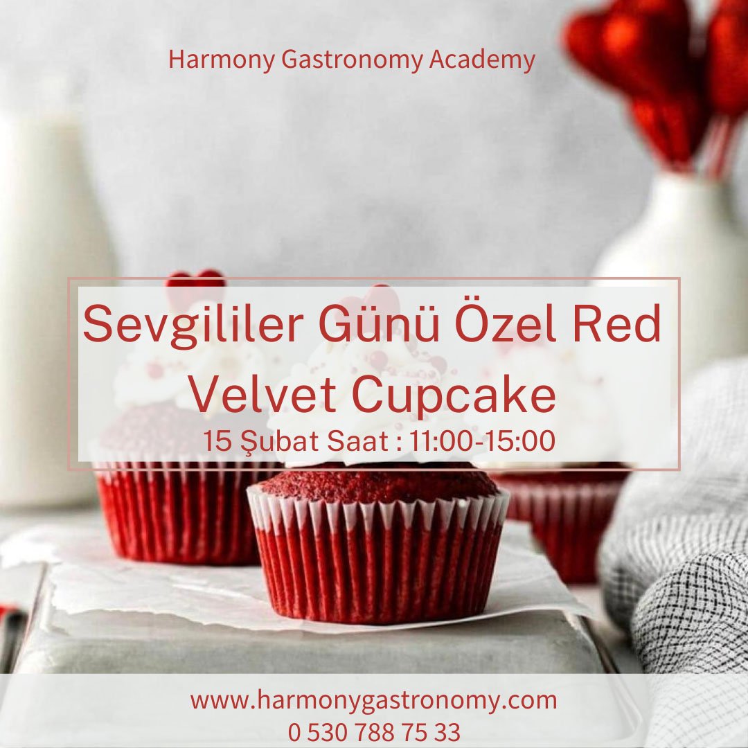 Sevgililer Günü Özel Red Velvet Cup Cake Atölyesi